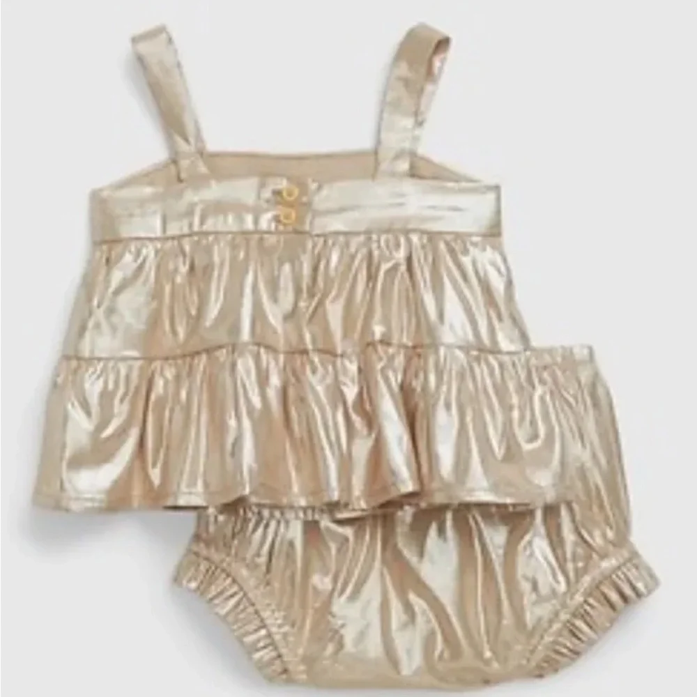 Baby GAP Gold Ruffled Kids Outfit